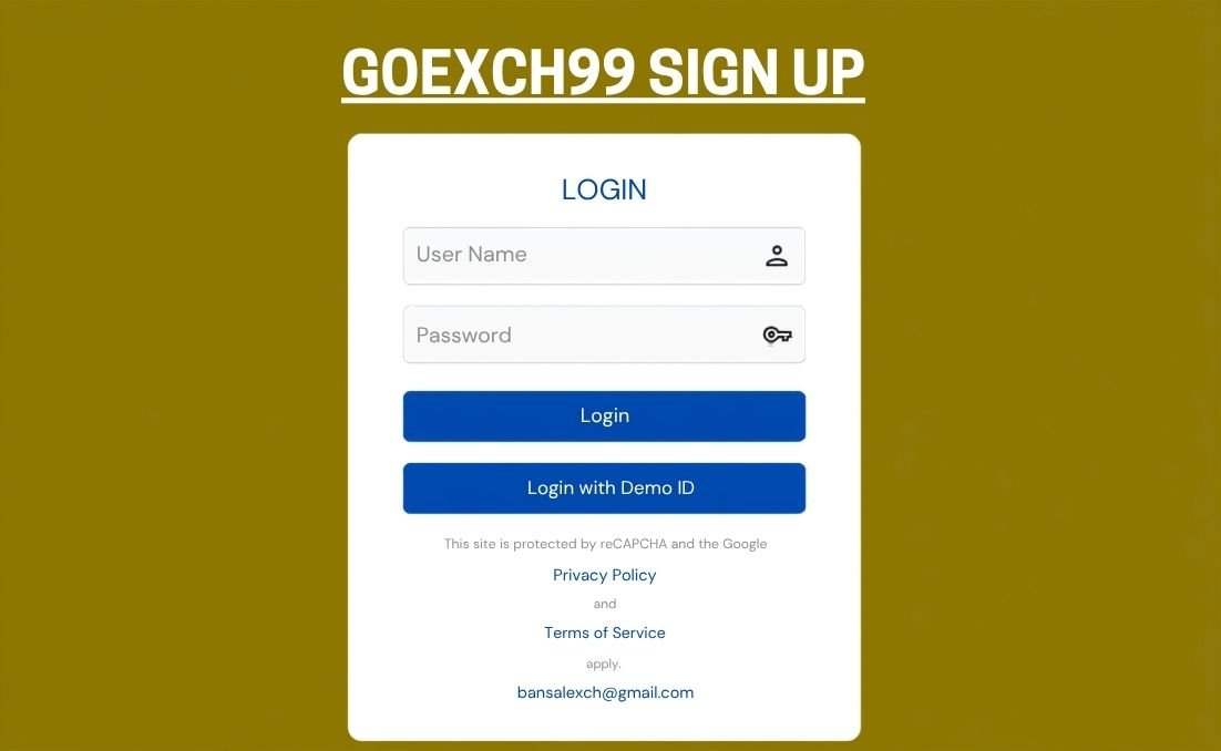 Goexch99 sign up